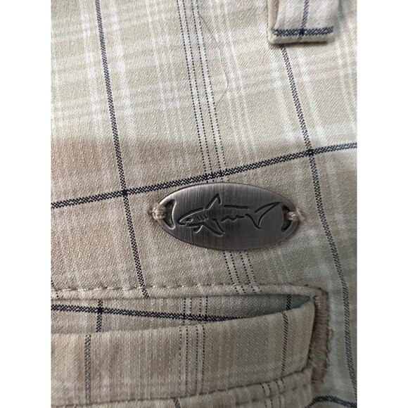 Greg Norman Mens Beige Plaid Shorts Size 36 Polyester/Spandex Blend - Picture 3 of 6